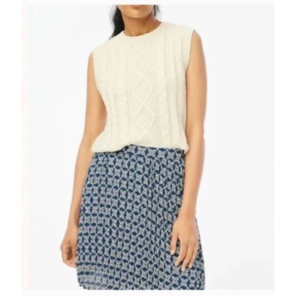 J CREW Size 4 Pleated Mini Skirt Accordion Pleat Mini Lined Print CC844 $98 New - Picture 1 of 10
